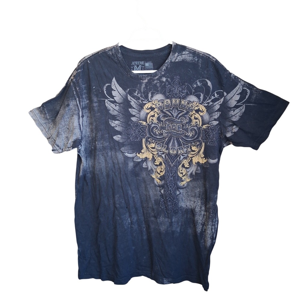 Xtreme Couture by Affliction Salvation SS Wraparound Graphic Tee Black/Yellow XL